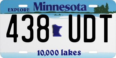 MN license plate 438UDT