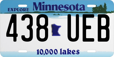 MN license plate 438UEB
