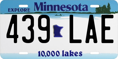 MN license plate 439LAE