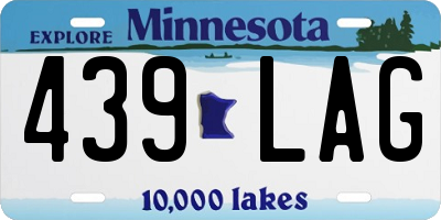 MN license plate 439LAG