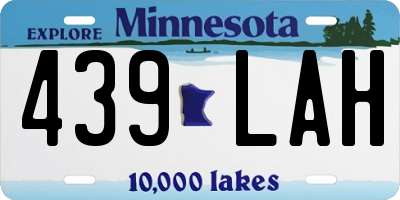 MN license plate 439LAH