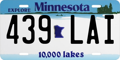 MN license plate 439LAI