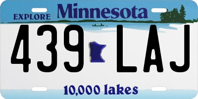 MN license plate 439LAJ