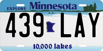 MN license plate 439LAY