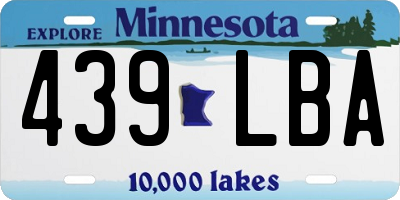 MN license plate 439LBA