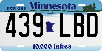 MN license plate 439LBD