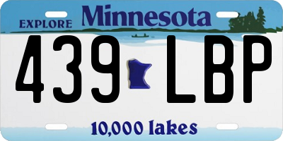 MN license plate 439LBP