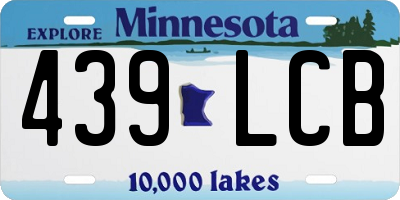 MN license plate 439LCB