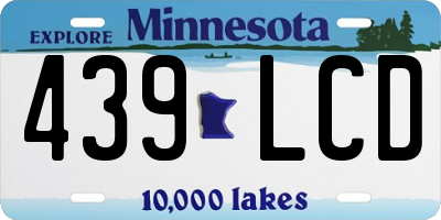 MN license plate 439LCD