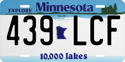 MN license plate 439LCF