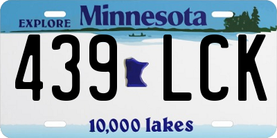 MN license plate 439LCK