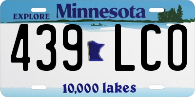 MN license plate 439LCO