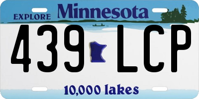 MN license plate 439LCP