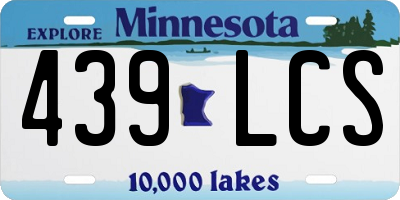 MN license plate 439LCS