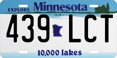 MN license plate 439LCT