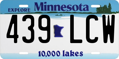 MN license plate 439LCW