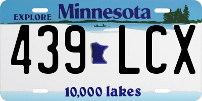 MN license plate 439LCX