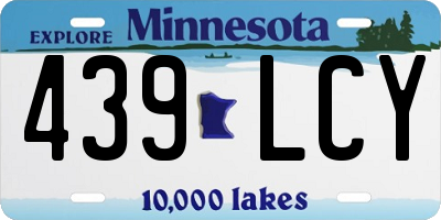 MN license plate 439LCY