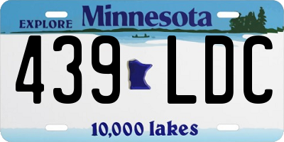 MN license plate 439LDC