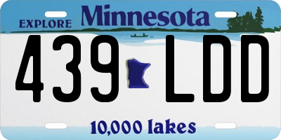 MN license plate 439LDD