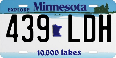 MN license plate 439LDH