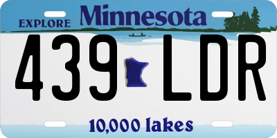 MN license plate 439LDR