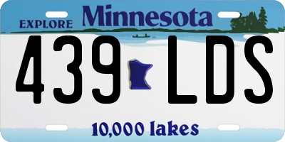MN license plate 439LDS
