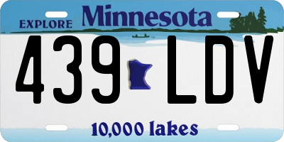 MN license plate 439LDV