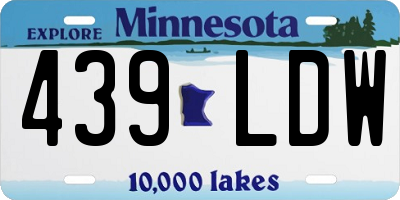 MN license plate 439LDW