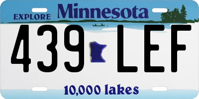 MN license plate 439LEF