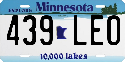 MN license plate 439LEO