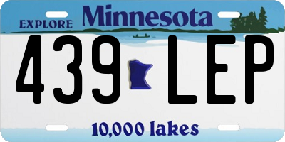 MN license plate 439LEP