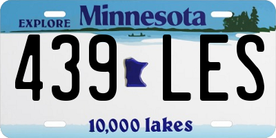 MN license plate 439LES