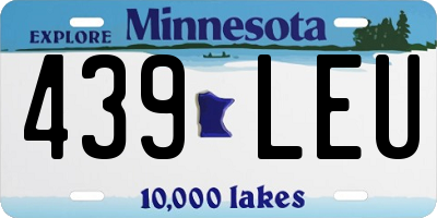 MN license plate 439LEU