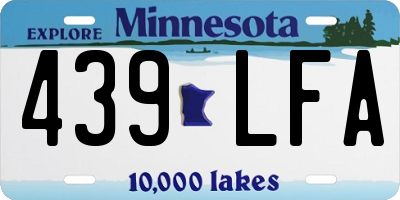 MN license plate 439LFA