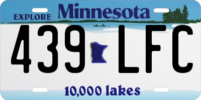 MN license plate 439LFC