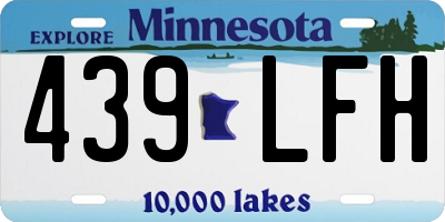 MN license plate 439LFH