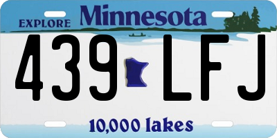MN license plate 439LFJ