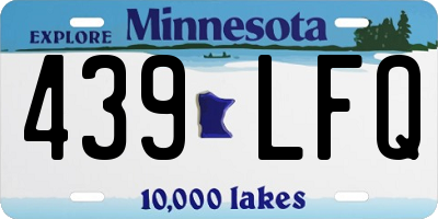 MN license plate 439LFQ
