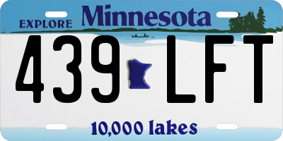MN license plate 439LFT