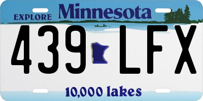 MN license plate 439LFX