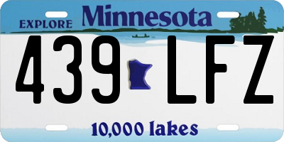MN license plate 439LFZ