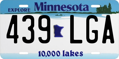 MN license plate 439LGA