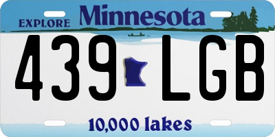 MN license plate 439LGB