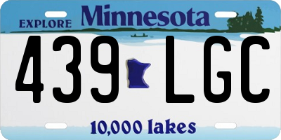 MN license plate 439LGC