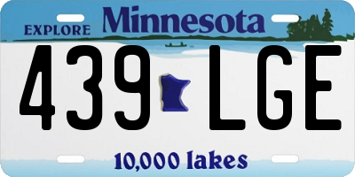 MN license plate 439LGE