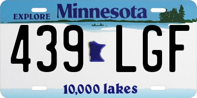 MN license plate 439LGF