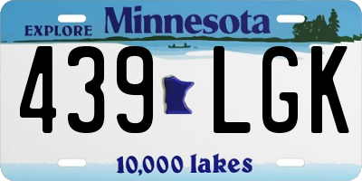 MN license plate 439LGK