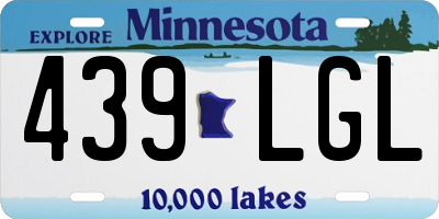 MN license plate 439LGL