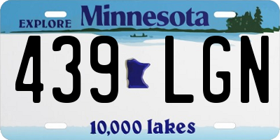 MN license plate 439LGN
